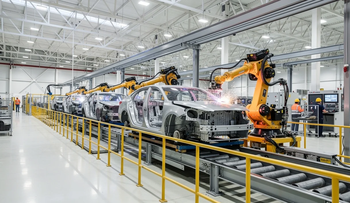 Ligne de production automobile dans une usine roumaine